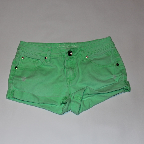 SOLD Justice Jeans 14R simply low green denim - Picture 1 of 5